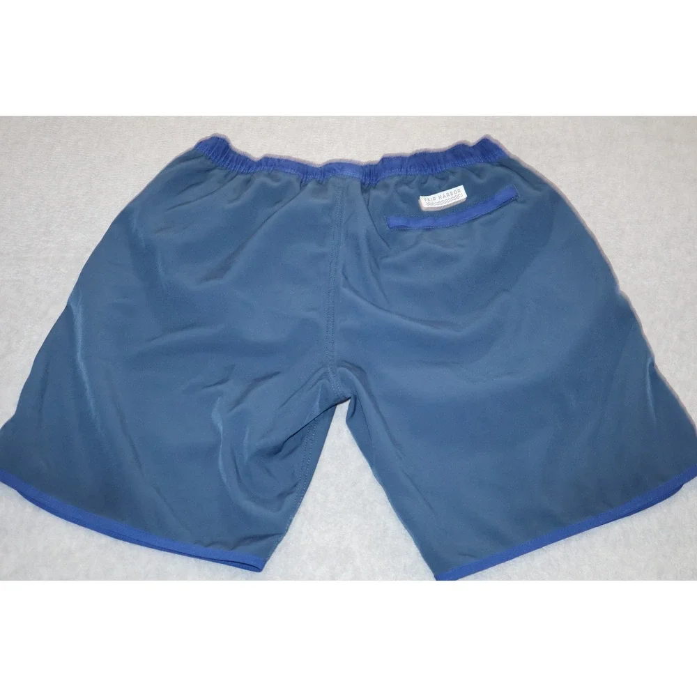 Fair Harbor Lined Swim Trunks Mens Medium Blue The Anchor Board Shorts Recycled